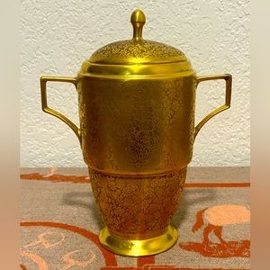 Vintage Pickard Porcelain Gold Encrusted Vase